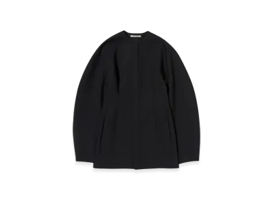 AURALEE Sponge Wool Twill Half Coat "Top Navy"