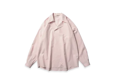 AURALEE Washed Finx Twill P/O Shirt "Light Pink"