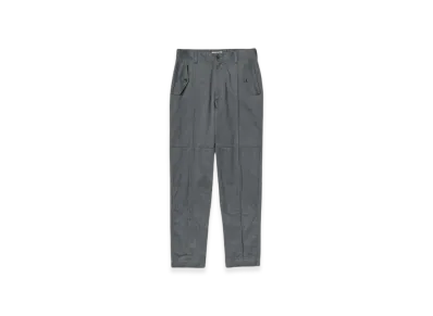 AURALEE Washed Finx Buggy Satin Narrow Field Pants "Charcoal Gray"