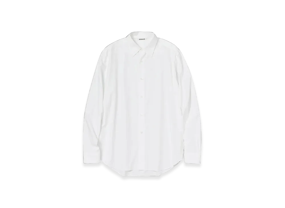 AURALEE Washed Finx Twill Shirts "White"