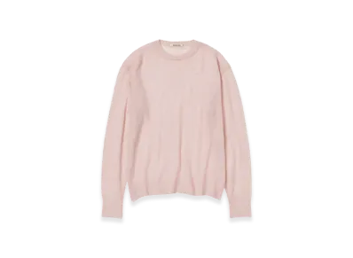 AURALEE Kid Mohair Sheer Knit Pullover "Light Pink"
