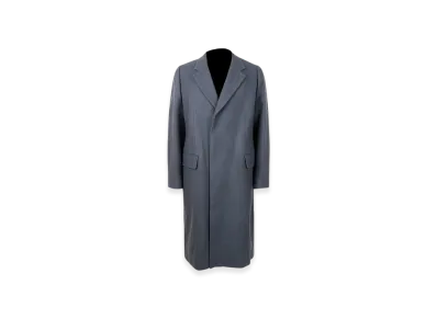 AURALEE Double Light Melton Coat "Blue Gray"