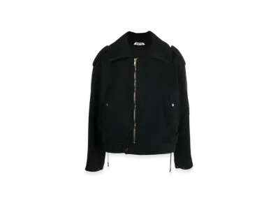 AURALEE Brushed Baby Camel Melton Blouson "Black"