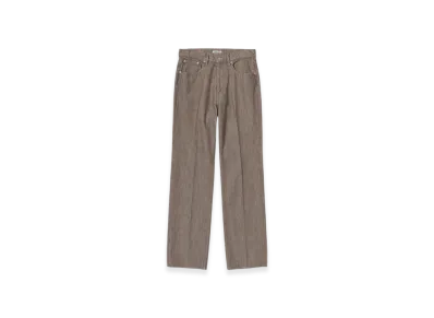 AURALEE Hard Twist Brown Denim 5P Pants "Mocha Brown"