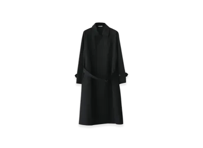 AURALEE Wool Max Canvas Soutien Collar Coat "Black"