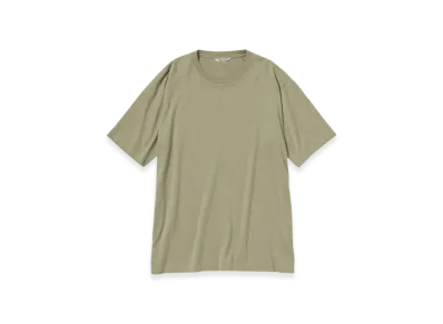 AURALEE Luster Plaiting T-Shirt "Khaki Grey"
