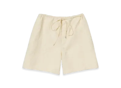 AURALEE High Density Finx Linen Weather Easy Shorts "Ecru"
