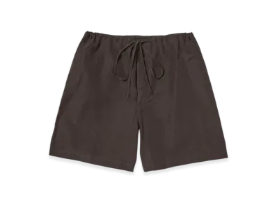 AURALEE High Density Finx Linen Weather Easy Shorts "Dark Brown"