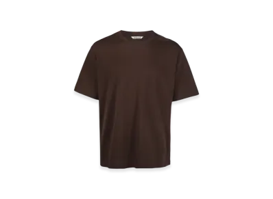 AURALEE Cotton Mesh T-Shirt "Dark Brown"