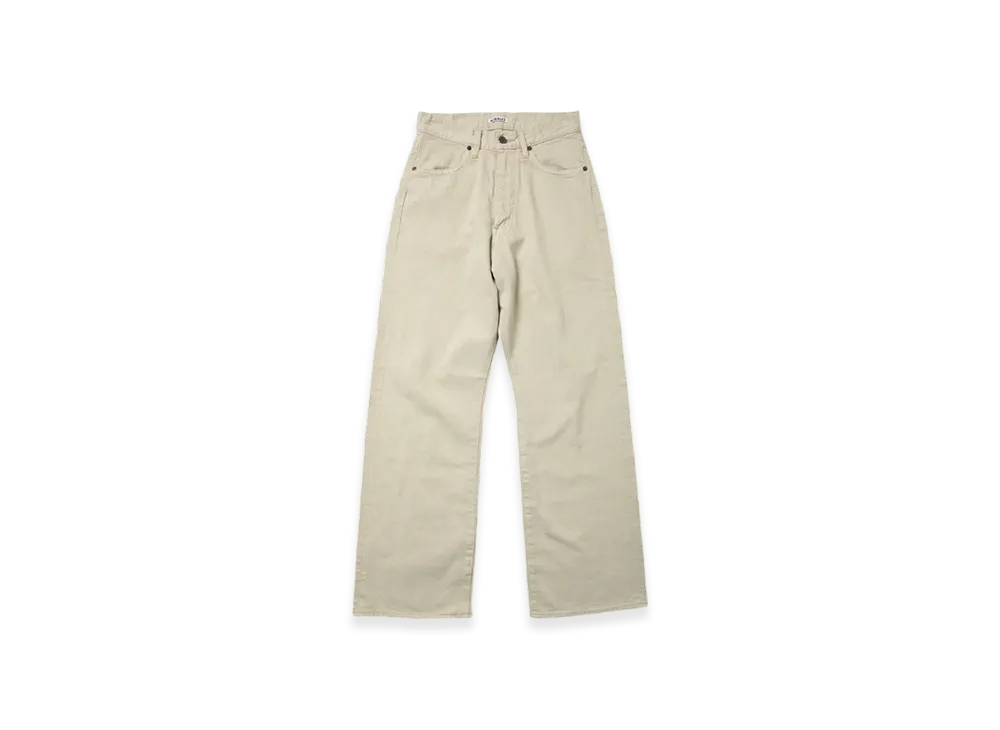 AURALEE Botanical Dyed Selvedge Denim Pants "Natural Green"