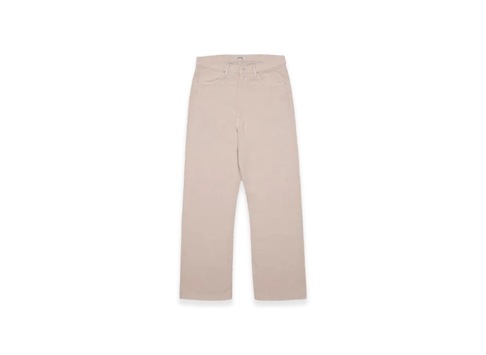 AURALEE Botanical Dyed Selvedge Denim Pants "Natural Pink"