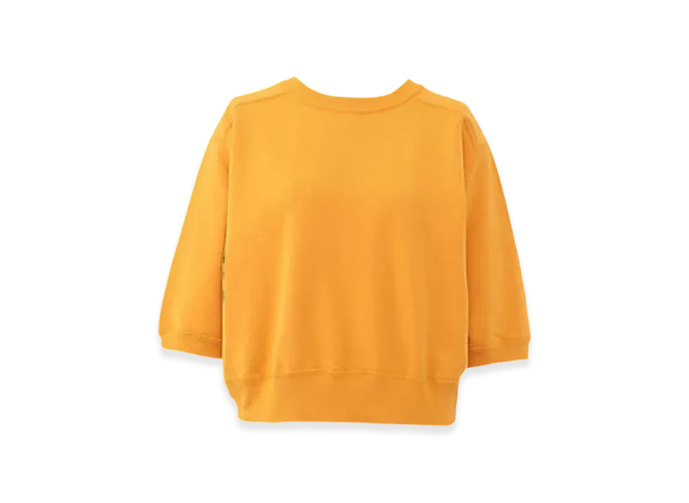 AURALEE Light Flowy Sweat Half Sleeve Pullover "Light Orange"