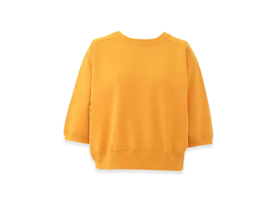 AURALEE Light Flowy Sweat Half Sleeve Pullover "Light Orange"