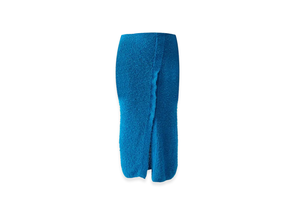 AURALEE Linen Cotton Mole Skirt "Blue"