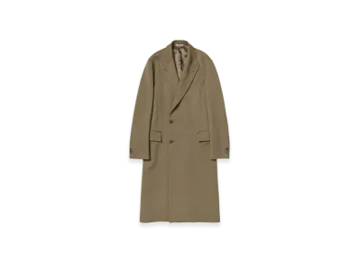 AURALEE Double Cloth Hard Twist Carsey Chesterfield Coat "Khaki"