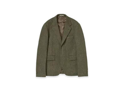 AURALEE British Wool Tweed Over Jacket "Olive Tweed"
