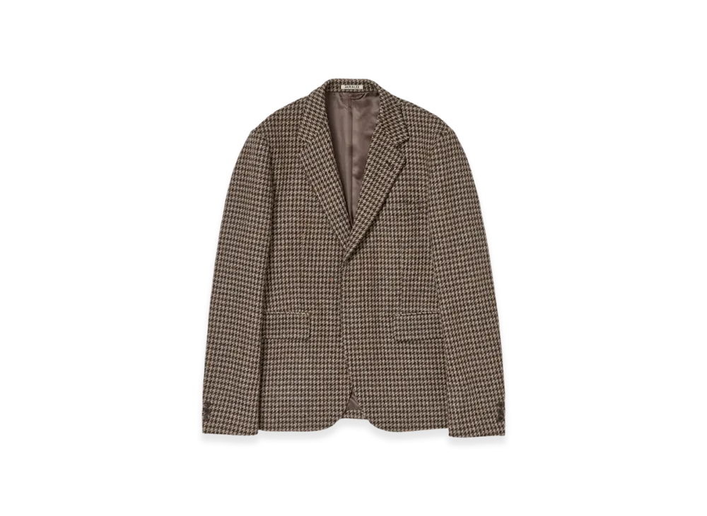 AURALEE British Wool Tweed Over Jacket "Brown Tweed"