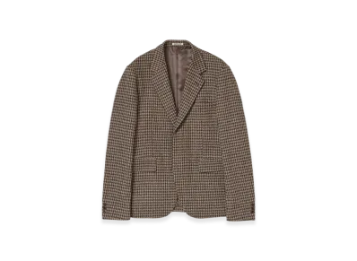 AURALEE British Wool Tweed Over Jacket "Brown Tweed"