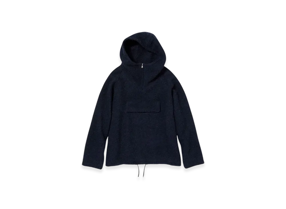 AURALEE Alpaca Wool Leno Cloth P/O Parka "Dark Navy"