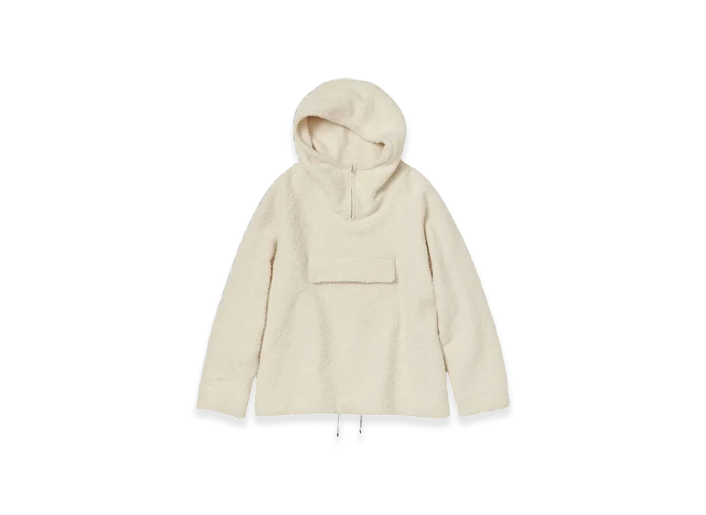 AURALEE Alpaca Wool Leno Cloth P/O Parka "Ivory White"