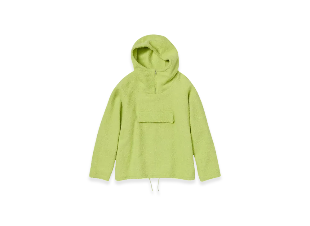 AURALEE Alpaca Wool Leno Cloth P/O Parka "Lime Green"