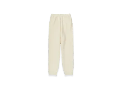 AURALEE Milled French Merino Rib Knit Pants "Ivory White"
