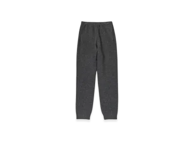 AURALEE Milled French Merino Rib Knit Pants "Charcoal Gray"