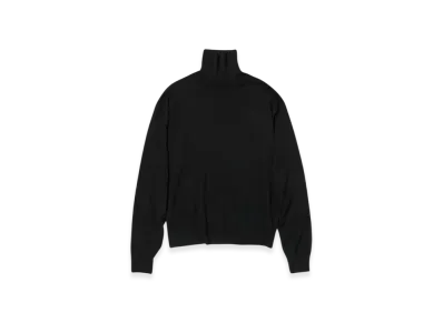 AURALEE Super High Gauge Wool Knit Turtle "Black"