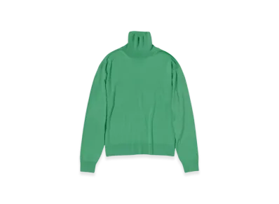 AURALEE Super High Gauge Wool Knit Turtle "Jade Green"