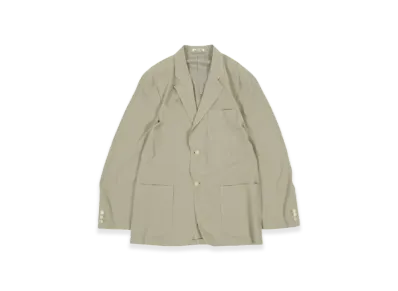 AURALEE Hard Twist Wool Viyella Jacket "Light Khaki"
