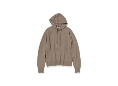 AURALEE Baby Cashmere Knit P/O Parka "Natural Brown"