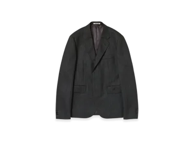 AURALEE Bluefaced Wool Dobby Over Jacket "Charcoal"