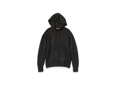 AURALEE Brushed Super Kid Mohair Knit P/O Parka "Ink Black"