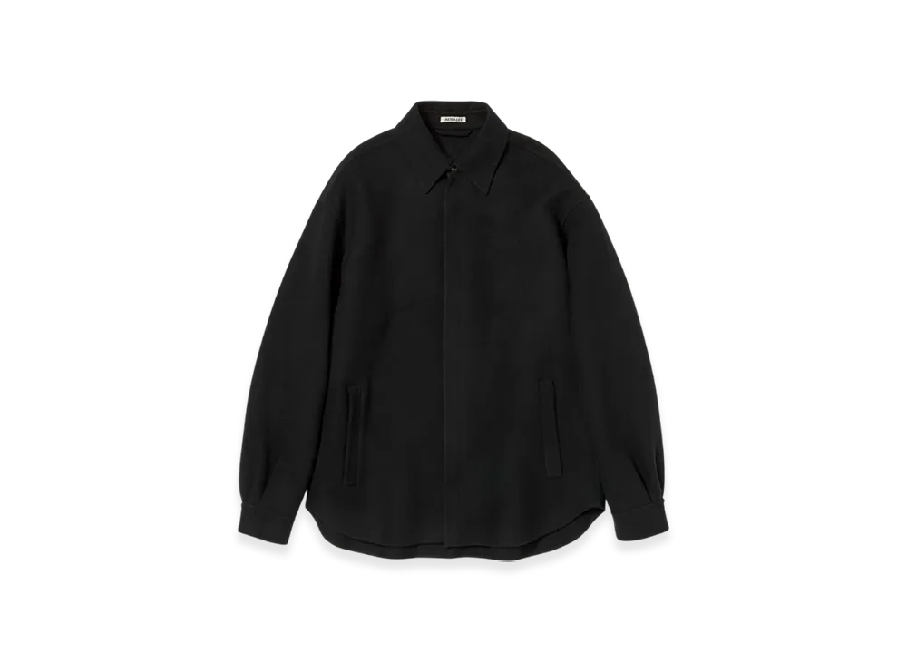 AURALEE Double Cloth Pile Mosser Hand Sewn Shirts Blouson "Black"