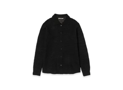 AURALEE Hand Crochet Wool Knit Shirts "Black"