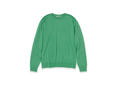 AURALEE Super High Gauge Wool Knit P/O "Jade Green"
