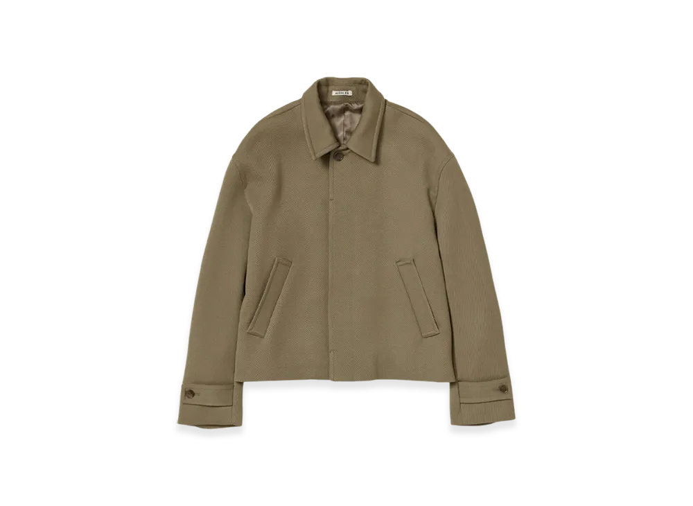 AURALEE Double Cloth Hard Twist Carsey Blouson "Khaki"