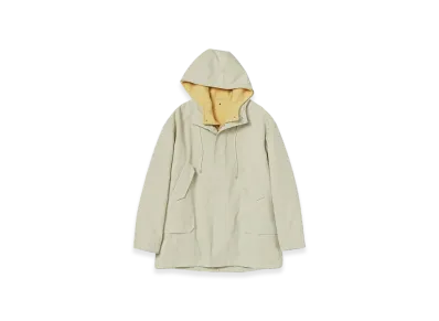 AURALEE Washed Heavy Canvas Liner Coat "Ivory"