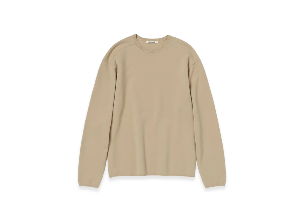 AURALEE Felted Wool Knit P/O "Beige"