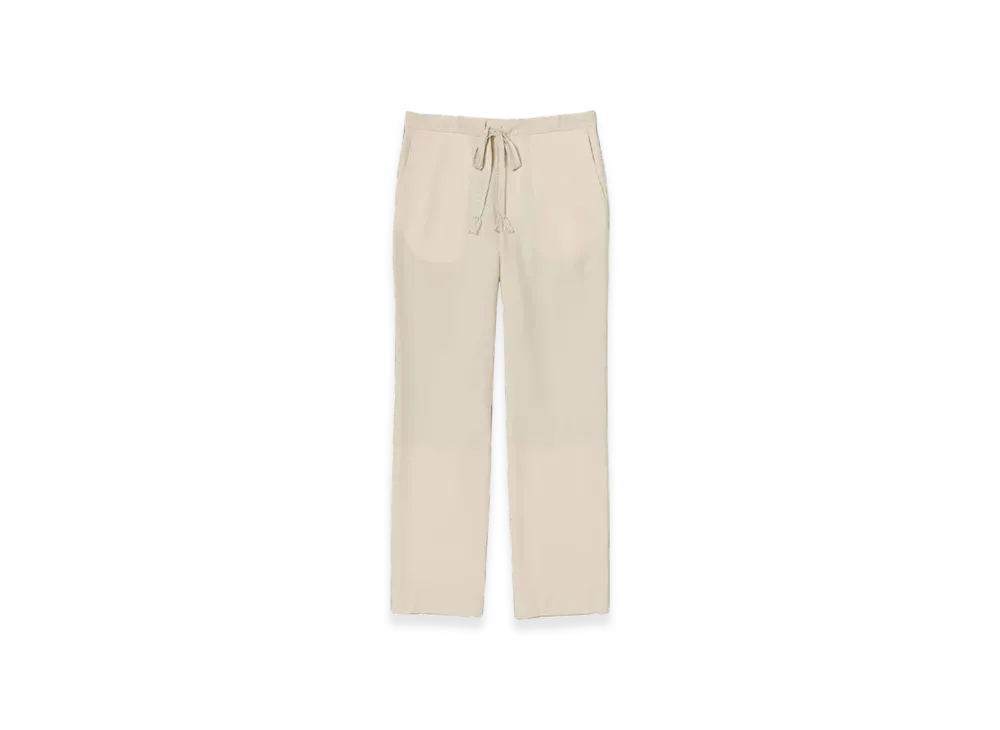 AURALEE Airy Wool Viyella Easy Pants "Ivory White"