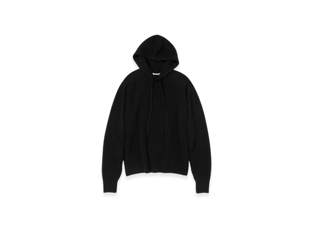 AURALEE Baby Cashmere Knit P/O Parka Top "Black"