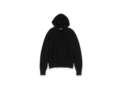 AURALEE Baby Cashmere Knit P/O Parka Top "Black"