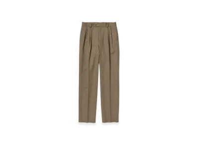 AURALEE Bluefaced Wool Dobby Slacks "Brown"