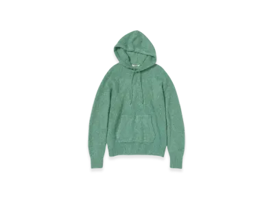 AURALEE Brushed Super Kid Mohair Knit P/O Parka "Jade Green"