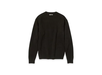 AURALEE French Merino Rib Knit P/O "Dark Brown"