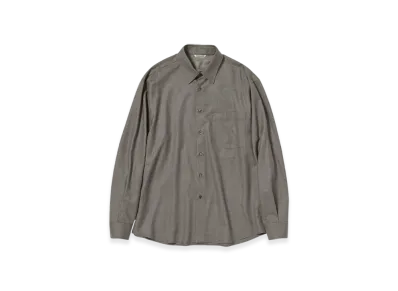 AURALEE Super Light Wool Shirt Top "Brown"