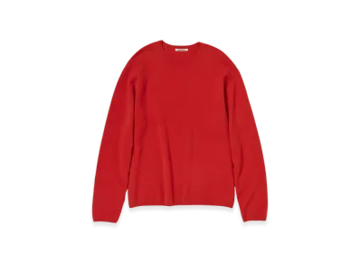 AURALEE Felted Wool Knit P/O "Red Orange"