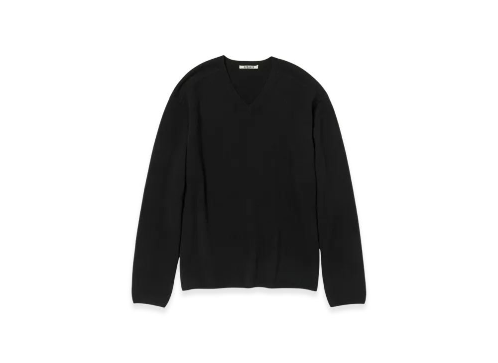 AURALEE Felted Wool Knit VNeck P/O 