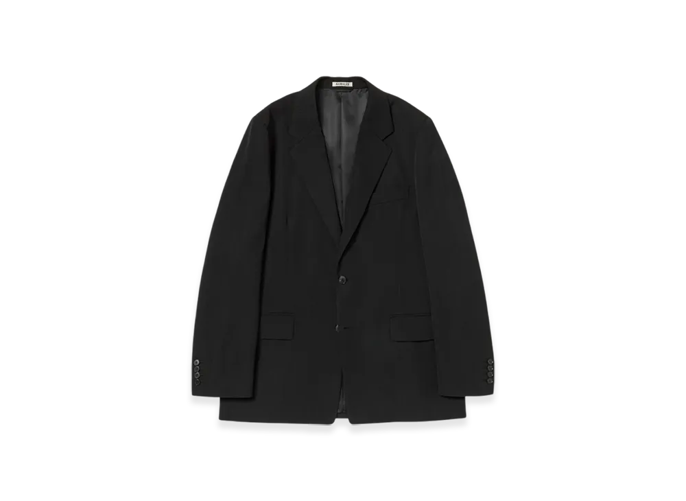 AURALEE Light Wool Max Gabardine Jacket Top "Black"