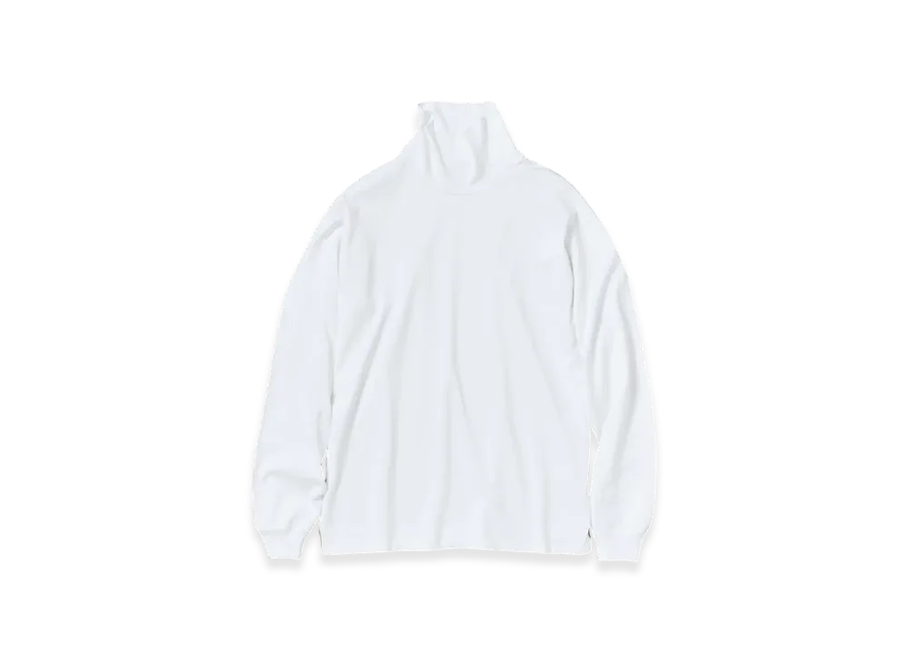 AURALEE Luster Plaiting Hi Neck L/S T-Shirt "White"